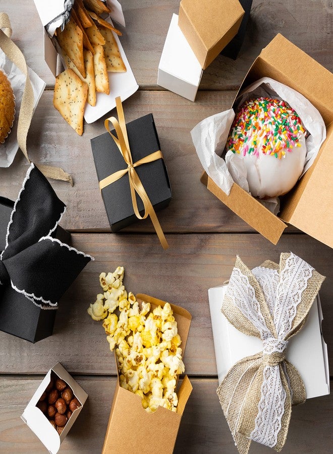 Hammont Cube Black Gift Tuck Top Boxes (18 Pack) | 4x4x4” Small Paper Boxes | for Party Favors, Cupcakes, Weddings, Birthday & Christmas - Image 5